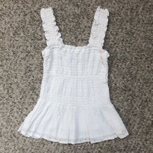 White Hollister tank top.